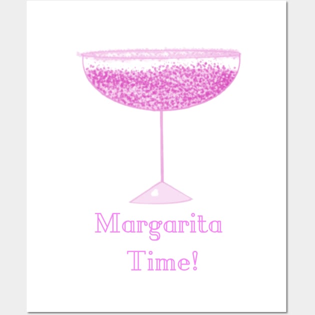 Margarita Time with a Pink Glass Wall Art by theidealteal